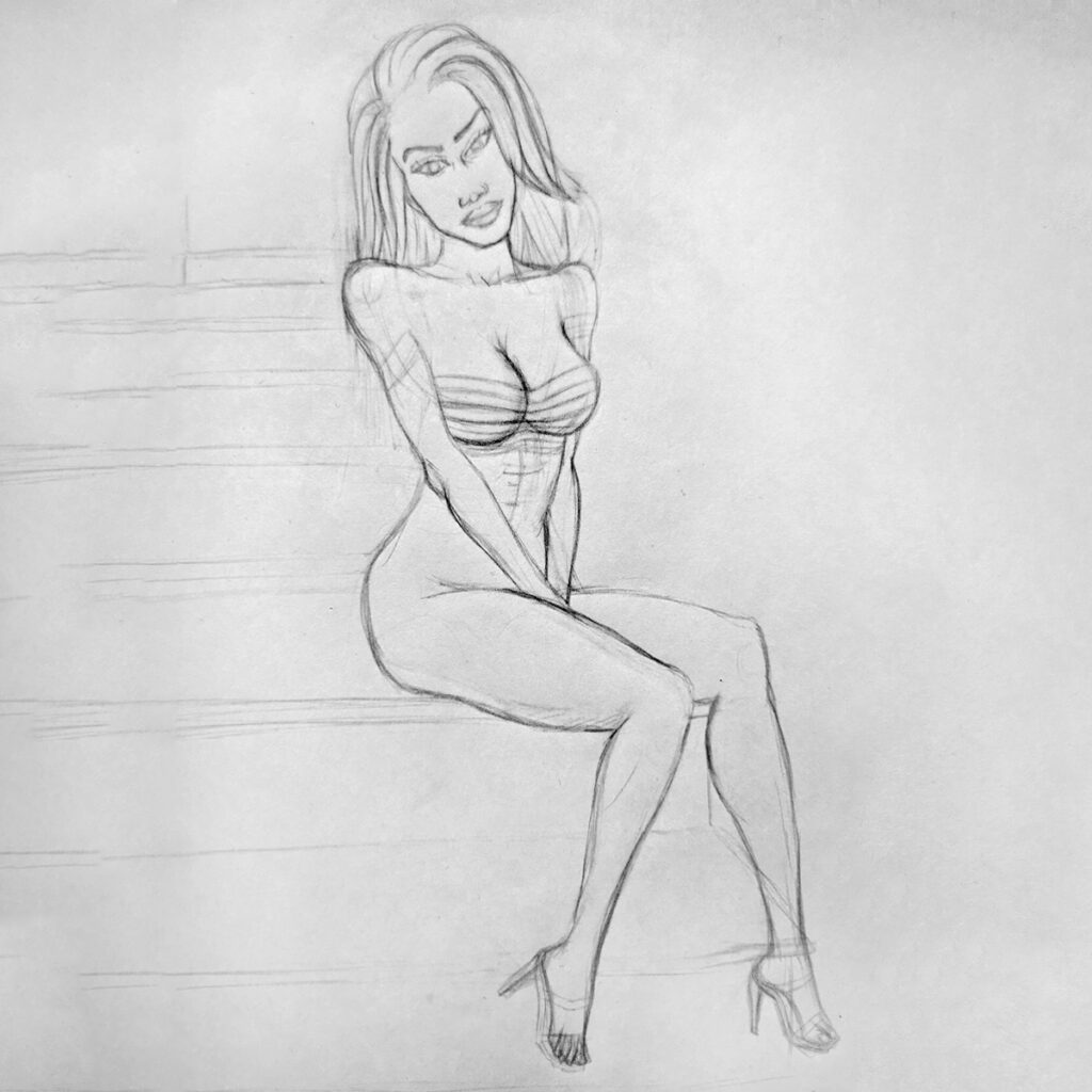 pinup sketch