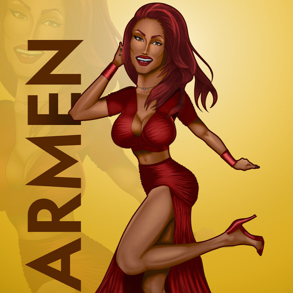 Digital Illustration - Pu-up model - Carmen
